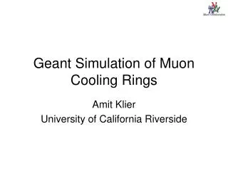 Geant Simulation of Muon Cooling Rings