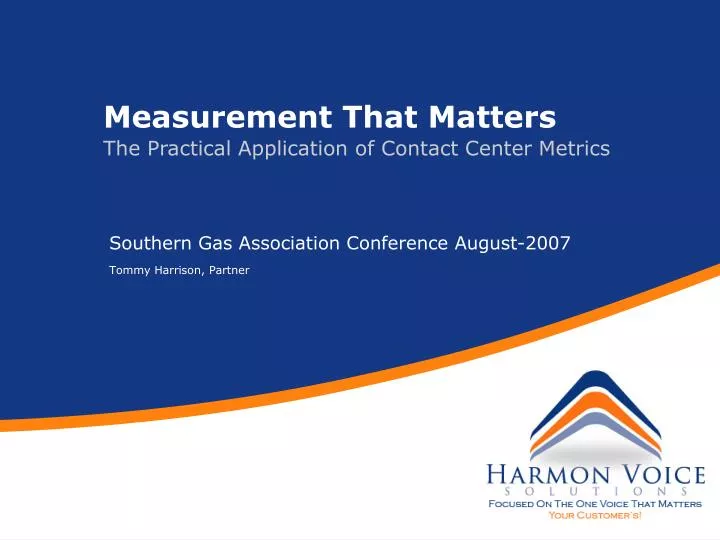 measurement that matters