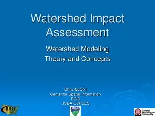 Watershed Impact Assessment