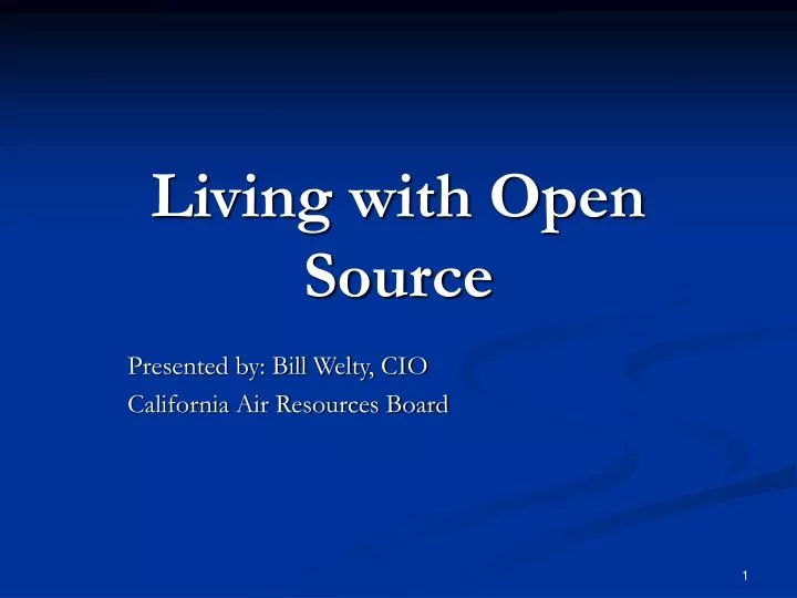 living with open source