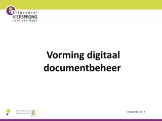 vorming digitaal documentbeheer