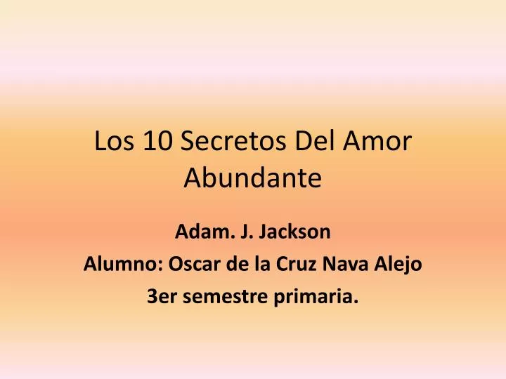 los 10 secretos del amor abundante