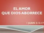 EL AMOR QUE DIOS ABORRECE - slide 1