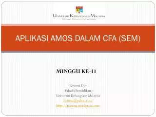aplikasi amos dalam cfa sem