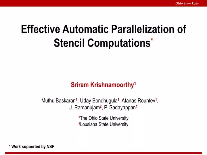 effective automatic parallelization of stencil computations