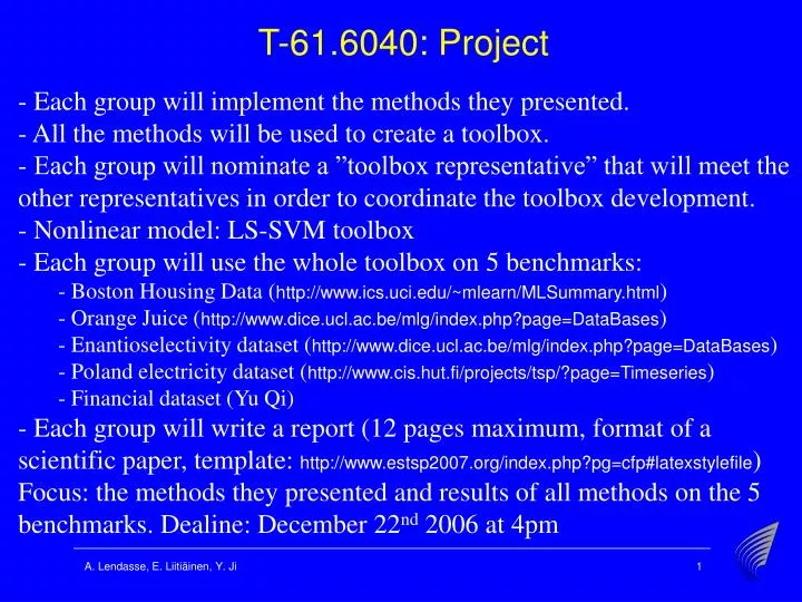 t 61 6040 project