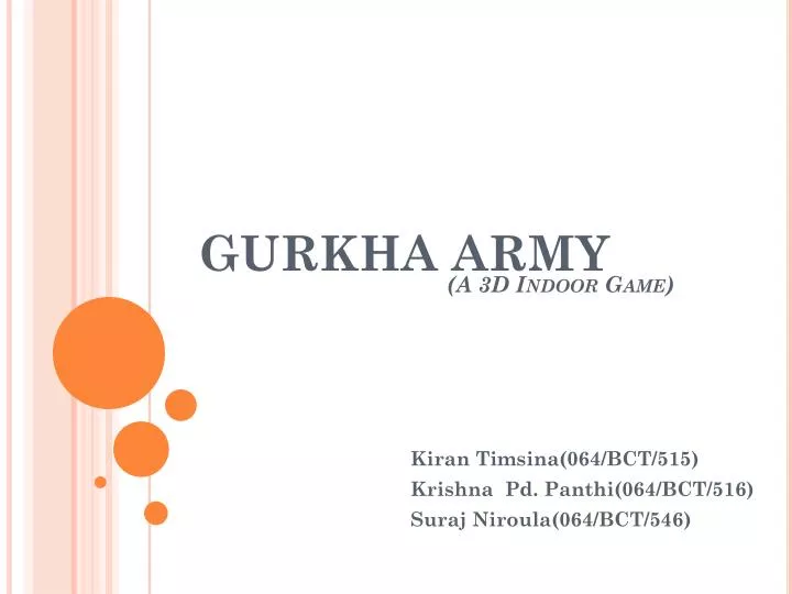 gurkha army a 3d indoor game