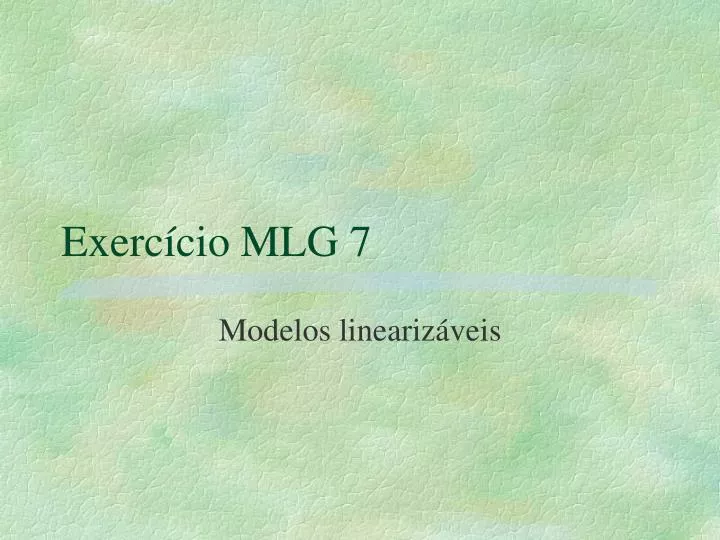 exerc cio mlg 7