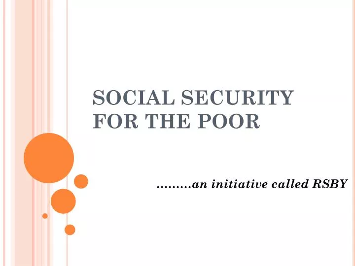 social security for the poor
