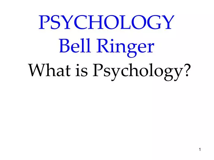 psychology bell ringer