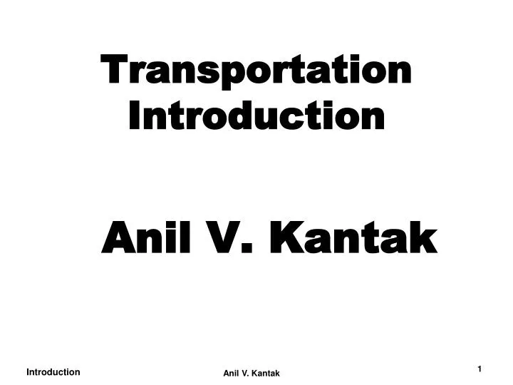 transportation introduction