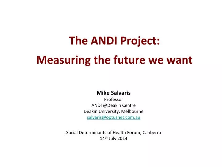the andi project measuring the future we want