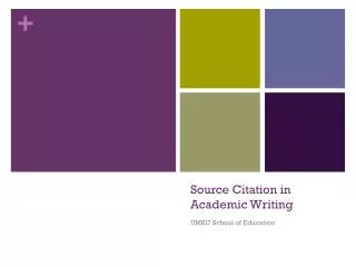 Source Citation in Academic Writing