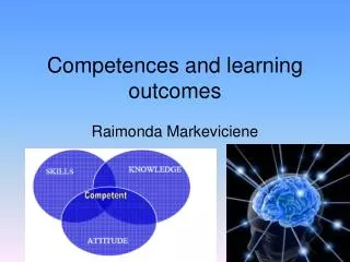 Competences and learning outcomes