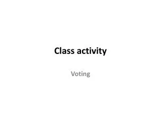 Class activity