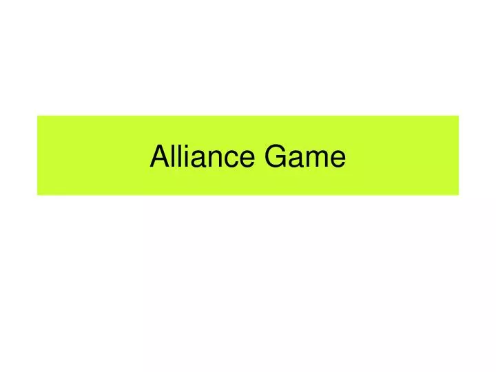 alliance game