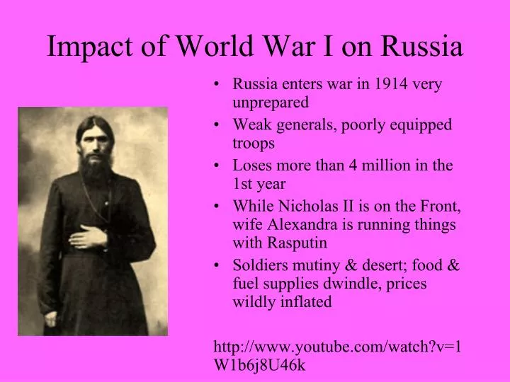 impact of world war i on russia