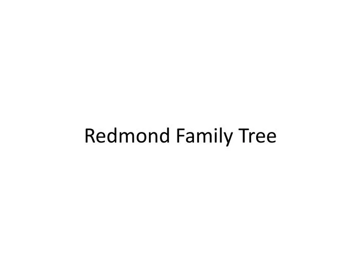 redmond family tree
