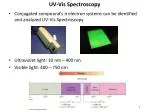 UV-Vis Spectroscopy - slide 1