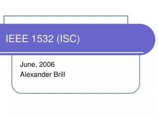 IEEE 1532 (ISC)