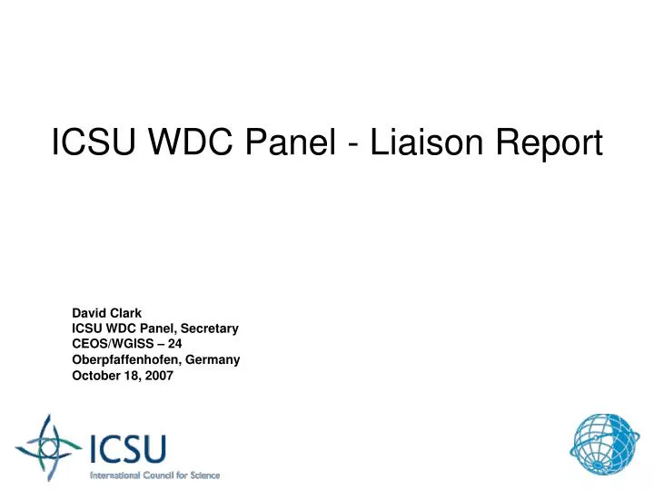 icsu wdc panel liaison report