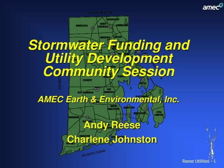 stormwater funding and utility development community session amec earth environmental inc