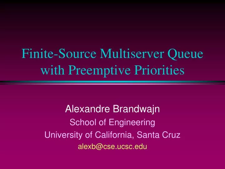 finite source multiserver queue with preemptive priorities