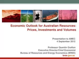Economic Outlook for Australian Resources: Prices, Investments and Volumes