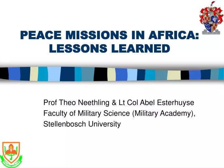 peace missions in africa lessons learned