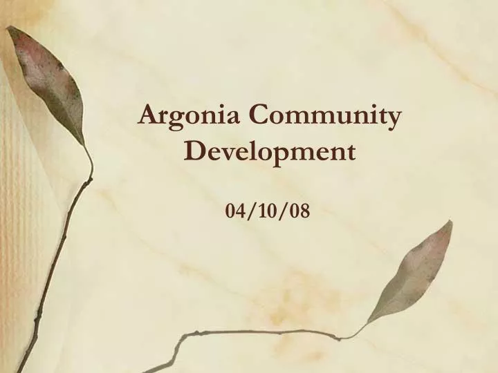 argonia community development