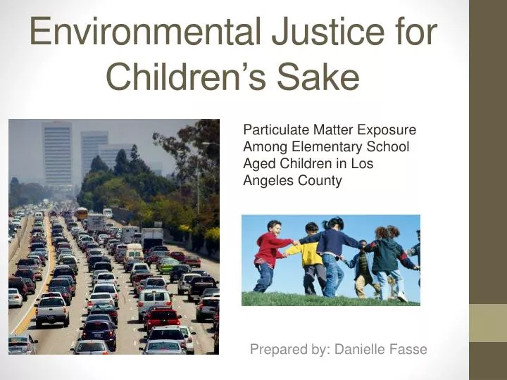 environmental justice for children s sake