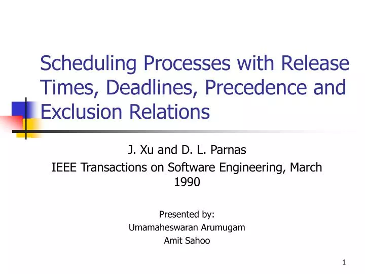 scheduling processes with release times deadlines precedence and exclusion relations