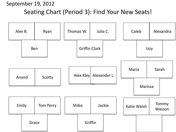 seating chart period 3 find your new seats