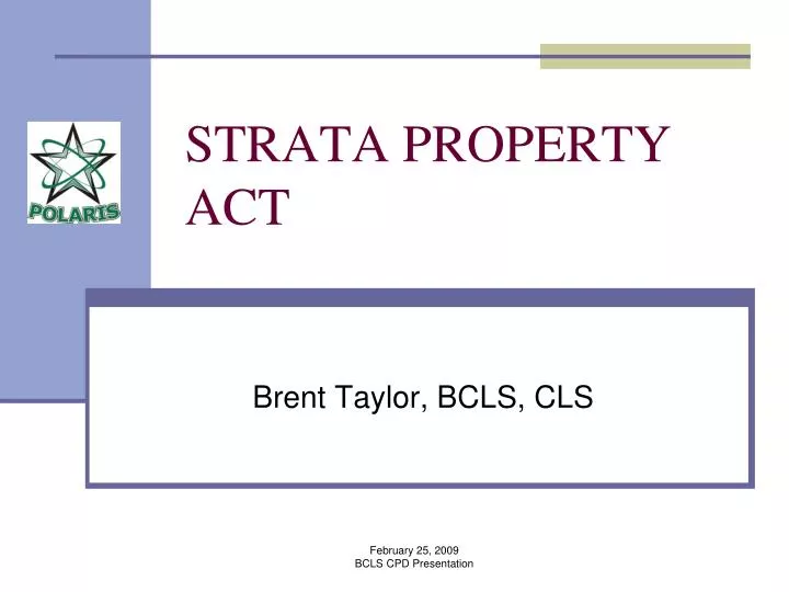 strata property act