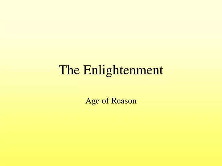 the enlightenment