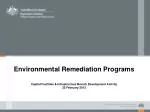 Environmental Remediation Programs - slide 1