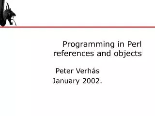 Programming in Perl references and objects