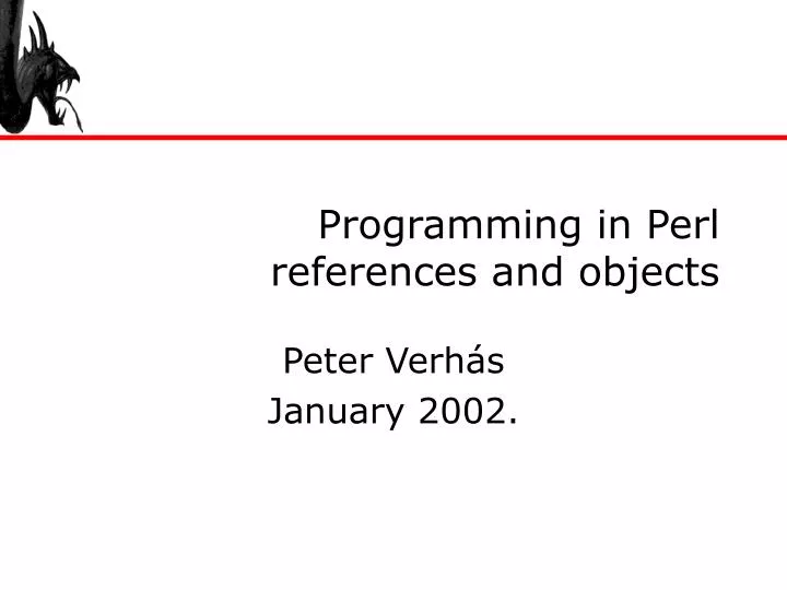 programming in perl references and objects