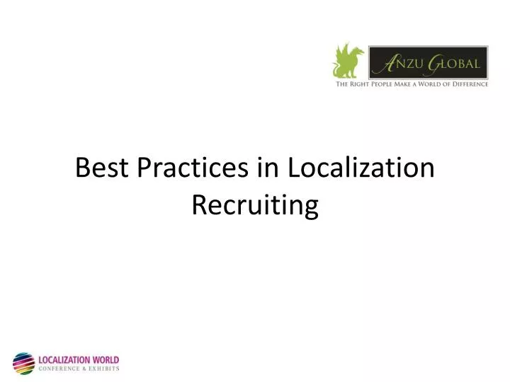 best practices in localization recruiting