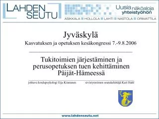 jyv skyl kasvatuksen ja opetuksen kes kongressi 7 9 8 2006