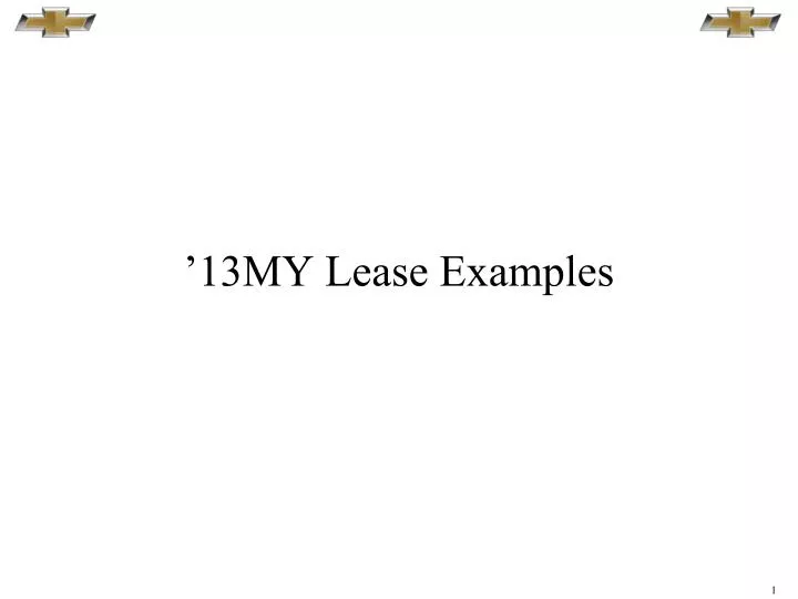 13my lease examples