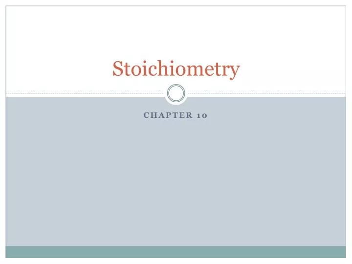 stoichiometry