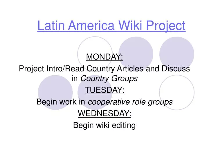 latin america wiki project