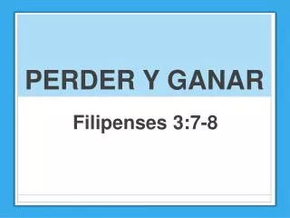 perder y ganar