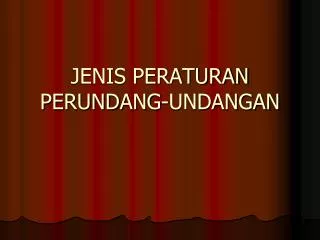 jenis peraturan perundang undangan