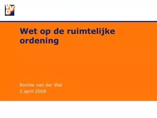 wet op de ruimtelijke ordening