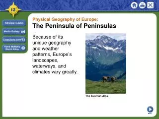 Physical Geography of Europe: The Peninsula of Peninsulas