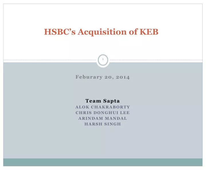 hsbc s acquisition of keb