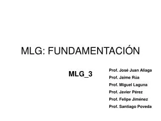 mlg fundamentaci n