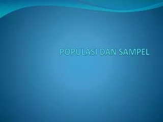 populasi dan sampel